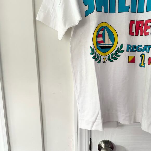 Vintage Cherokee Deadstock Sailing Crew Regatta Tee Medium Cotton Single Stitch - Picture 5 of 15